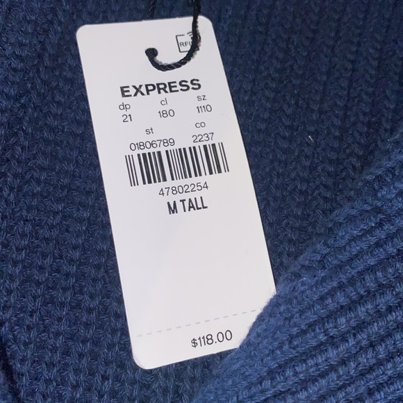 Express 100% cotton button up collared cardigan sweater - Picture 9 of 11